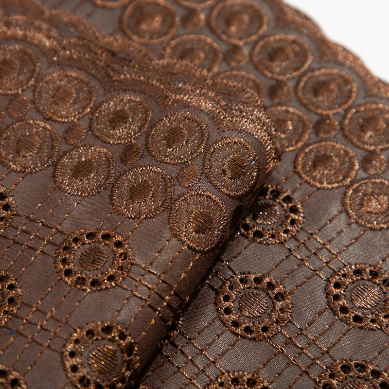 SJD LACE African Cotton Lace Fabrics 2025 Latest Swiss Cotton Lace Fabric 5Yards for Sewing Elegant Wedding Dresses Women 3809