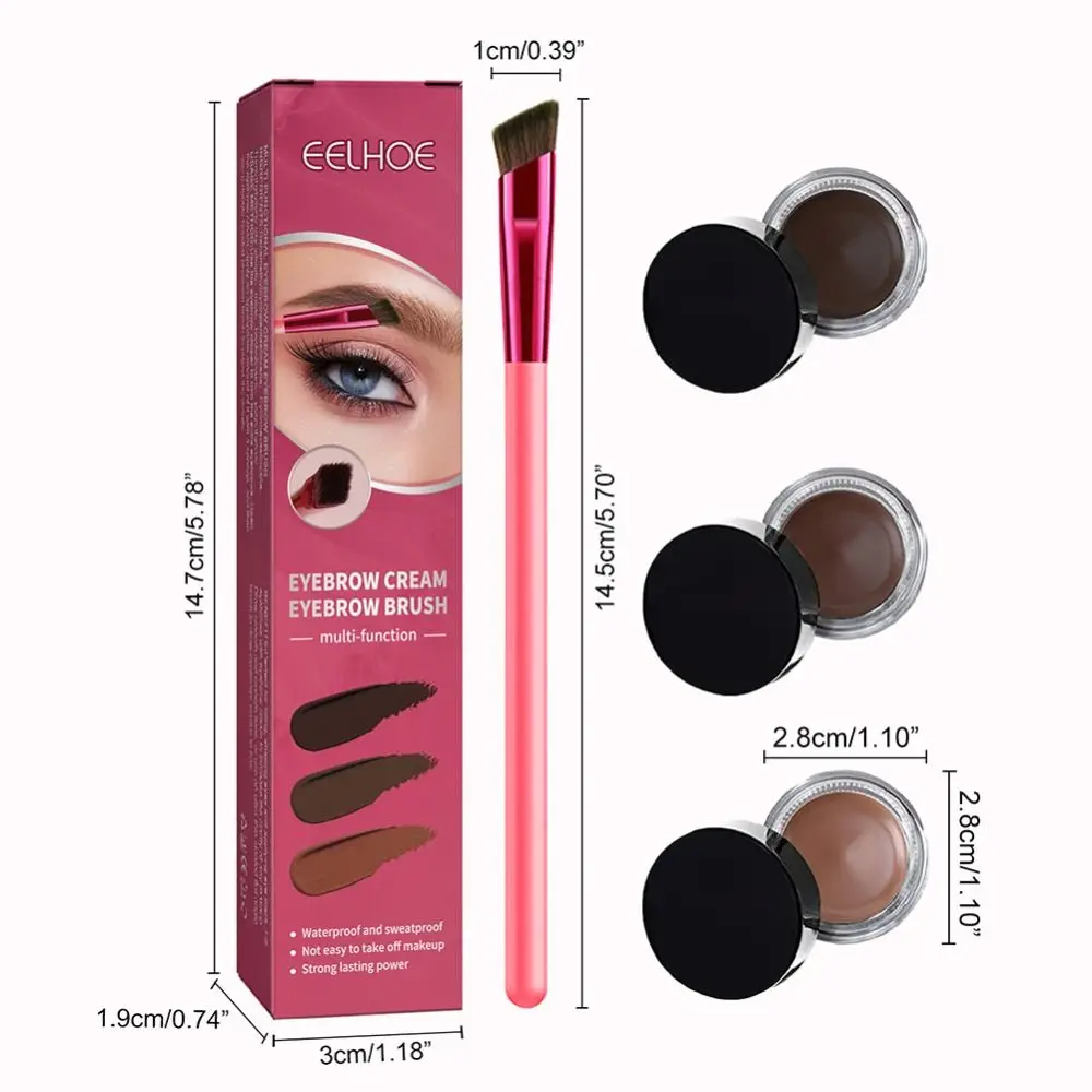 Augen Make-up Augenbrauen Tönung mit Pinsel natürliche Augenbrauen Wachs Augenbrauen Mascara Set Augenbrauen Puder Creme Augenbrauen Gel wilde Augenbrauen Pinsel