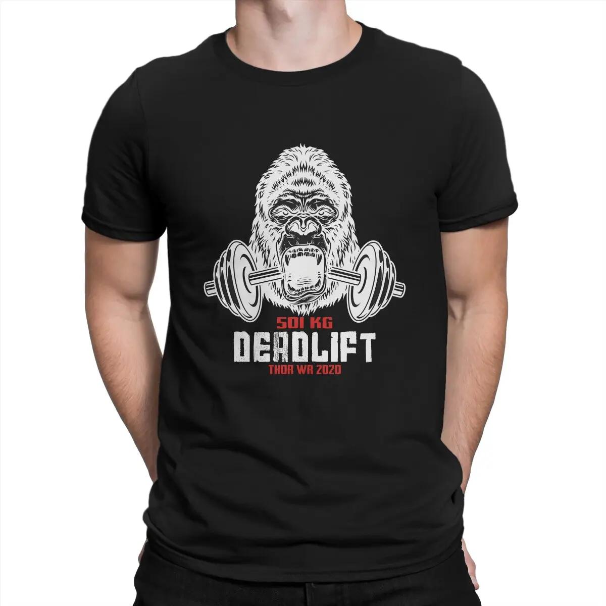 501 KG DEADLIFT RECORD Bestseller Man's TShirt Crossfit Crewneck Tops 100% Cotton T Shirt Funny High Quality Gift Idea