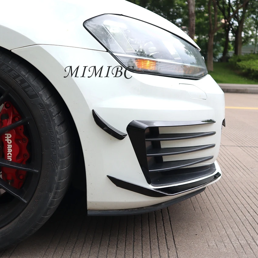 For Volkswagen Golf 7  Golf MK7 GTI 2013-2016 Car Front Bumper Side Spoiler Splitter Air Blade Trim Accessories