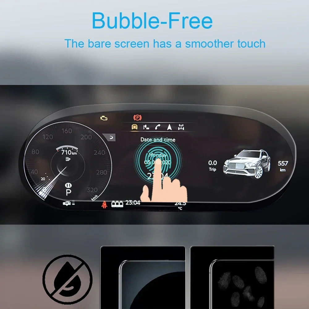 MUQSHI Car Interior Central control screen Anti scratch transparent TPU protective film refit PPF For Bentley Bentayga 2021-2024