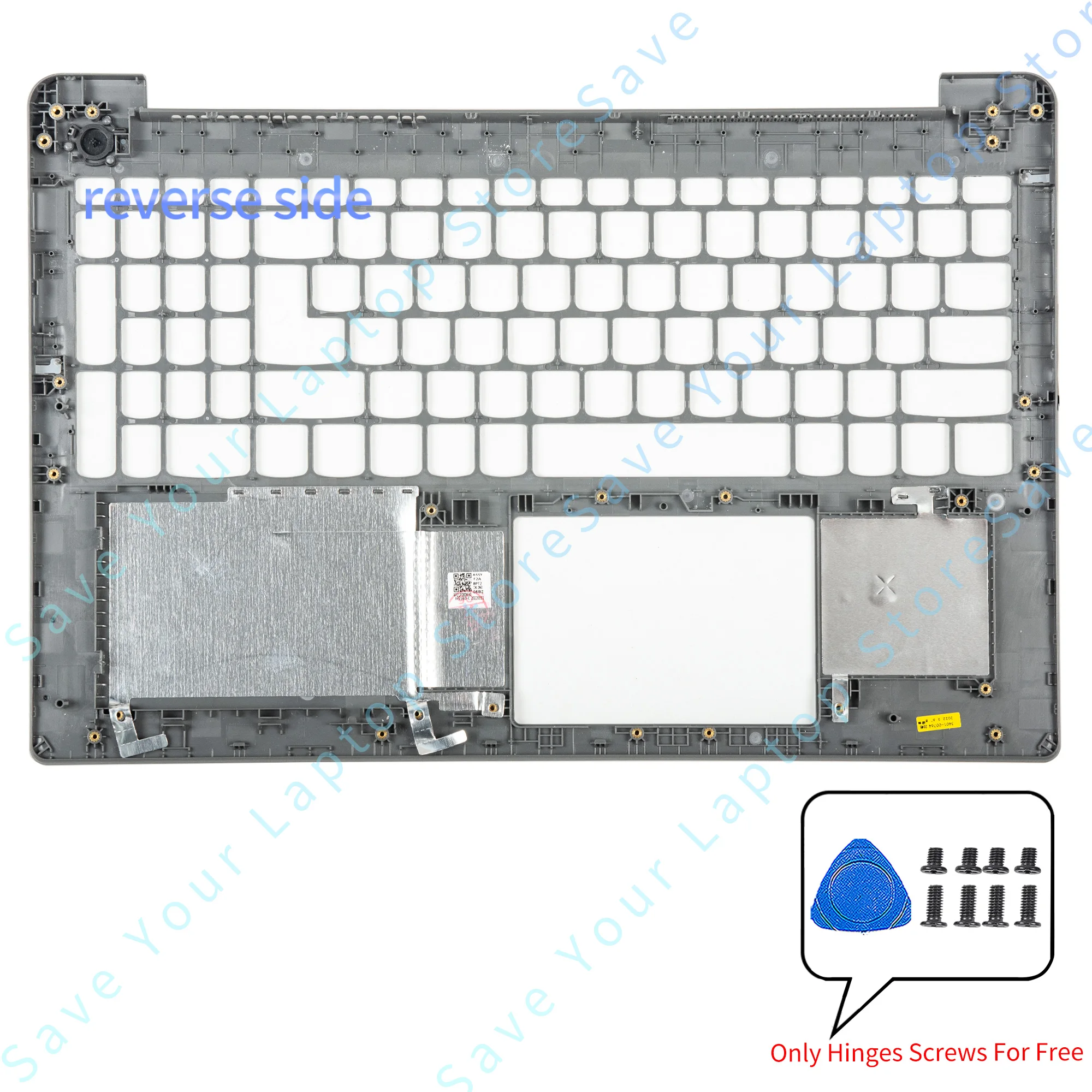 Imagem -04 - Laptop para Ideapad 15s 315 Alc6 15itl6 2023 Tampa Traseira Lcd Moldura Frontal Palmrest Fundo Hingecover Cinza Substituir Peças do