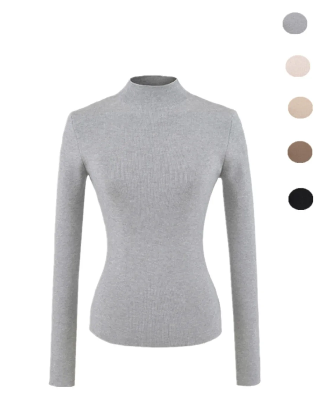 

Ретро-американский вязаный топ с высоким воротником, облегающий, для женщин, модная повседневная теплая базовая одежда