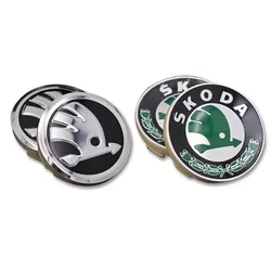 4Pcs/Lot 56mm 60mm 65mm Car Wheel Center Cap Logo Hub Cover Badge Emblem For Skoda 1J0601171 3B7601171 Styling Accessories