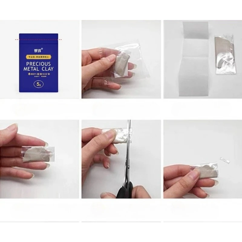 10g 999 Sterling Silver Clay Professional  DIY Handcraft Material Custom Couple Ring Pendant Silver Jewelry Making Supplies