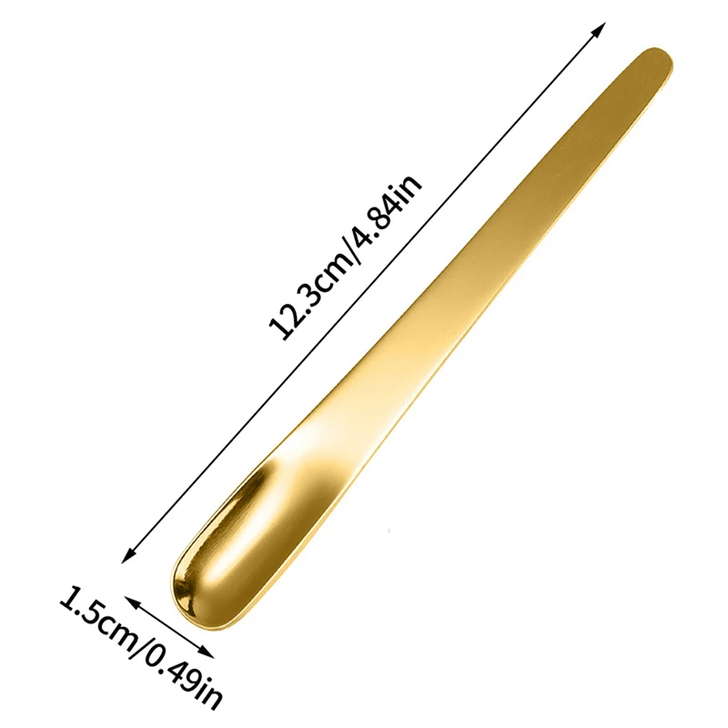 1Pc Coffee Spoon Stainless Steel Flat Spoon For Dessert Small Coffee Scoop Bar Spoon Creative Ice Cream Spoon Kitchen Tableware