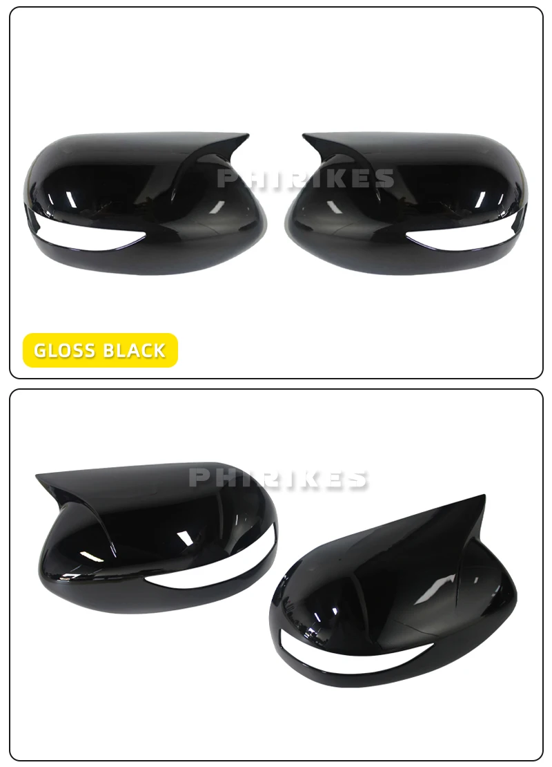 2 Stück für Subaru Legacy 2006 2007 Außenspiegel-Gehäuseabdeckung aus ABS, glänzend schwarz, Carbonfaser-Dekoration zum Aufkleben. – Detail 5