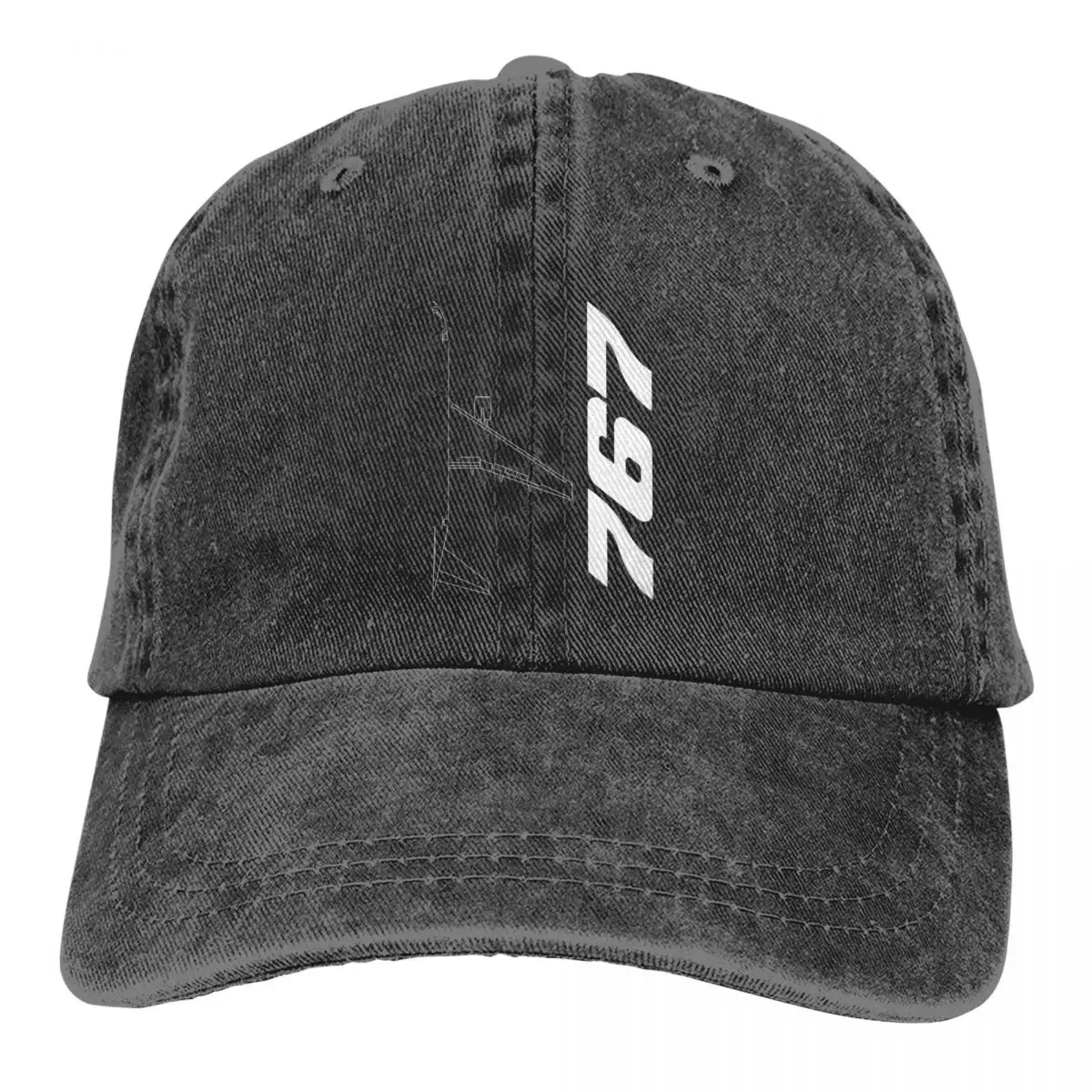 

Boeing 767 Silhouette Baseball Cap Boeing Cool Male Washed Trucker Hat Printed Outdoor Sport Snapback Cap Gift Idea