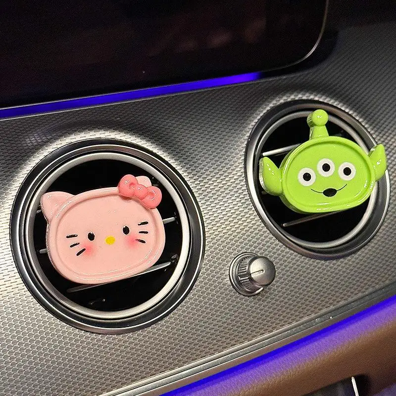 

Hello Kitty Sanrio Car Aromatherapy Cartoon My Melody Kuromi Car Air Outlet Pendant Aromatherapy Interior Accessories Gifts
