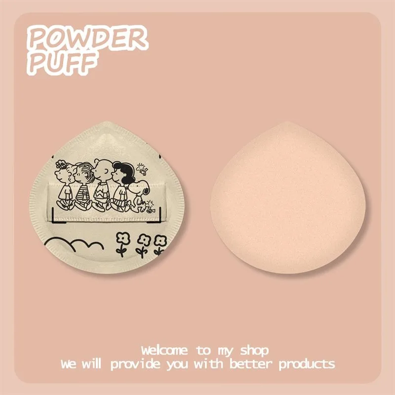 Kawaii new Snoopy animation peripheral cartoon print pattern air cushion puff dry and wet sponge makeup tools gift wholesale