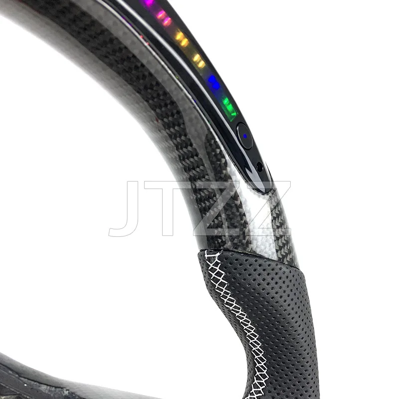 

Руль Fengxuan для Volkswagen Golf GTI MK6 CC с LED-подсветкой, перфорированной кожей и карбоновыми вставками