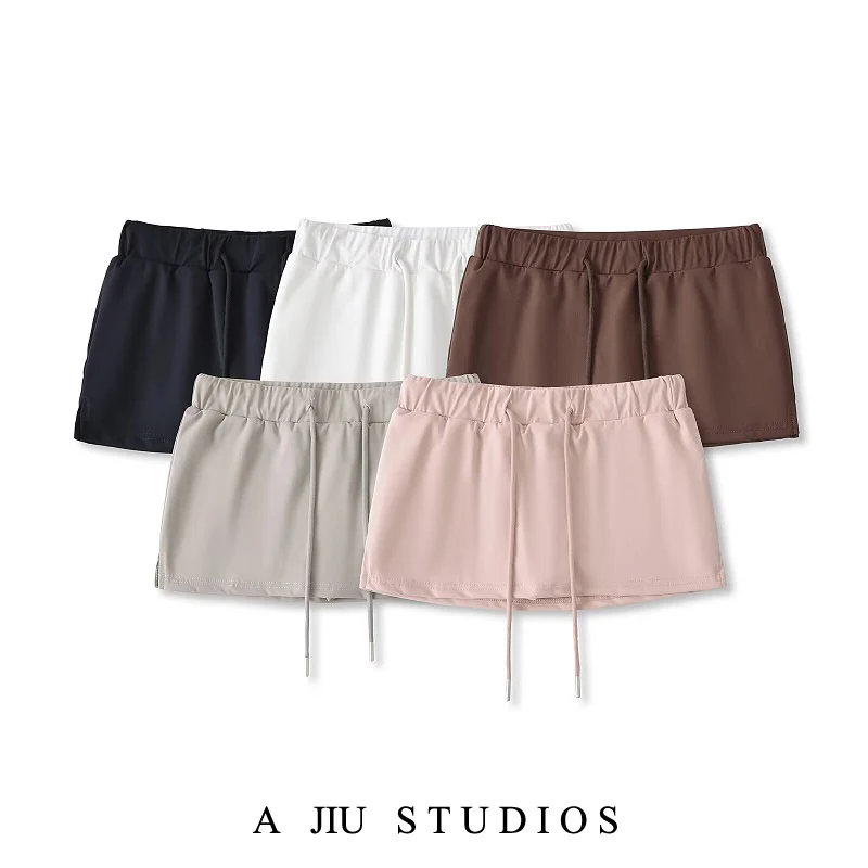 

Low-Waist Anti-Light Skirt Women's Summer Casual Tight-Fitting Sports orts Street Sle Bodycon Skirts Hot Girl