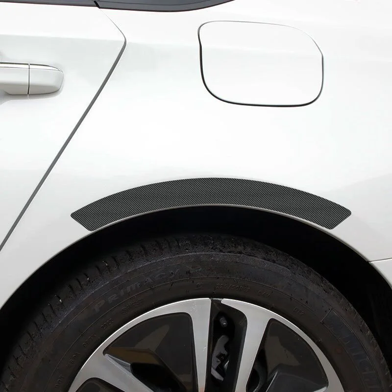 4-Piece Set Suitable for Car Wheel Arch Anti-Collision Decorative Stickers with Large Font Sports Carbon Fiber Pattern Decorative Strips Anti-Scratch Stickers view 3