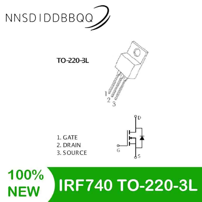 1PC IRF740 TO-220-3L MOSFET Transistor IC Field Effect Transistors Set Electronic Components