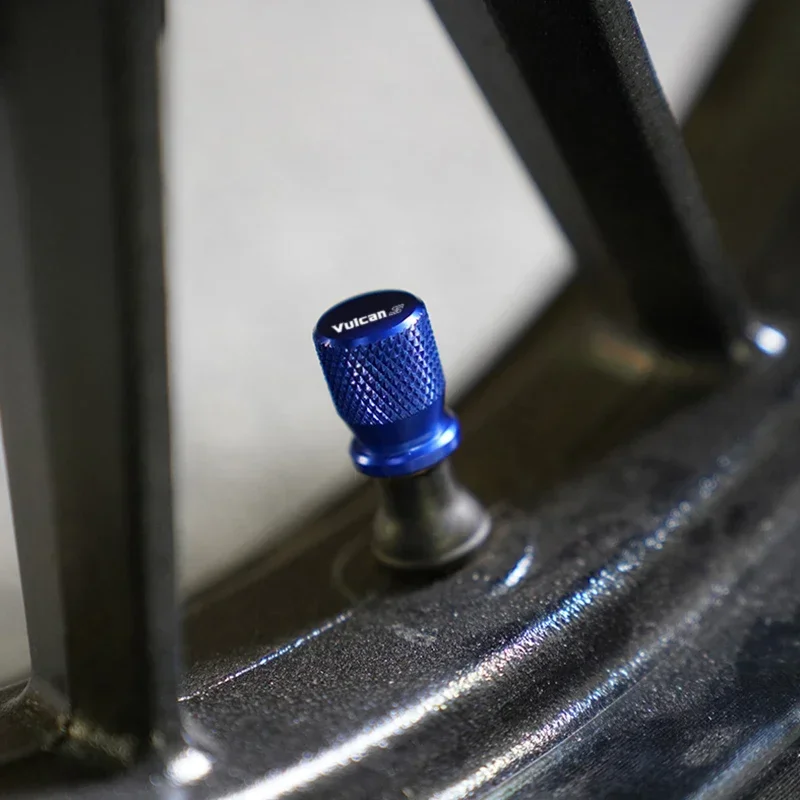 Motorcycle CNC Accessorie Wheel Tire Valve Air Port Stem Caps Airtight Covers logo "VULCANS" For Kawasaki VULCAN S 650cc 650 CC