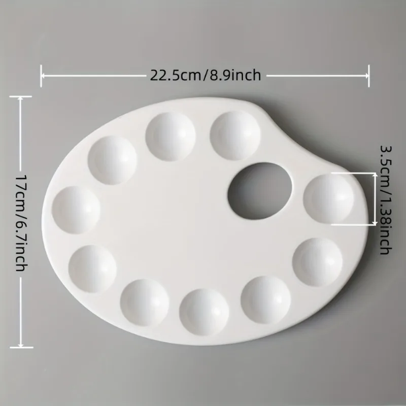 Painting Palette, Made of Environmentally Friendly Plastic, Reusable Art Tools Suitable for Gouache, Acrylic, Watercolor, Etc.