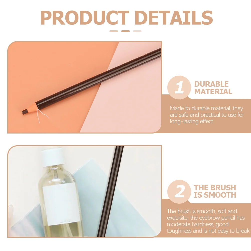1pc matita per sopracciglia impermeabile penna per sopracciglia portatile per le donne a prova di sbavature strumento di trucco naturale di lunga durata matita per sopracciglia marrone
