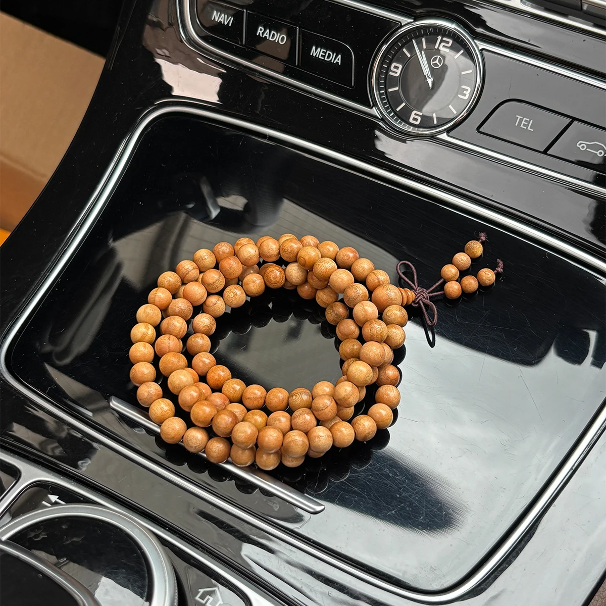 

Mount Putuo Wild Peach Wood 108 Beads Necklace, Putuoshan Car Accessories Auto Pendant, Wrist Wrap Jewelry