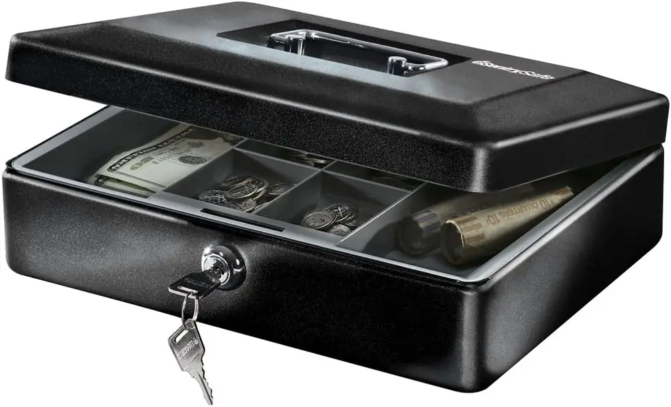 Depository Safe with Dual Key Lock and Money Safe Cash Box