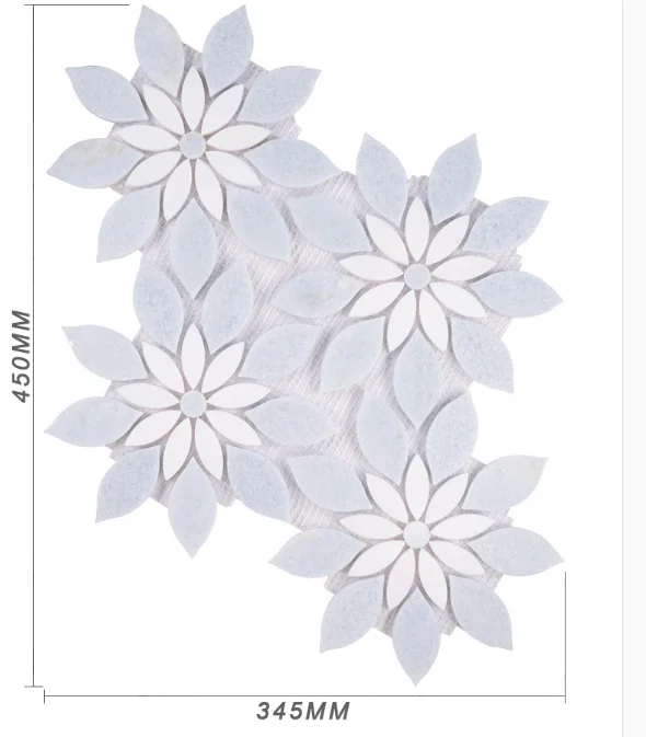 Flower style marble stone mosaic for living room bathroom kitchen backsplash decoration