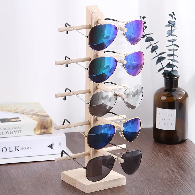 

Wood Sunglass Display Racks Multi Layers storage shelf Eyeglasses Show Stand Jewelry Holder for Glasses Showcase SP805