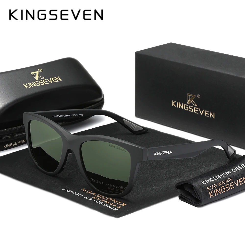 

KINGSEVEN Ultra light Square Polarized Sunglasses Fashion Women Men TR90 Frame UV400 Goggles Sun Glasses