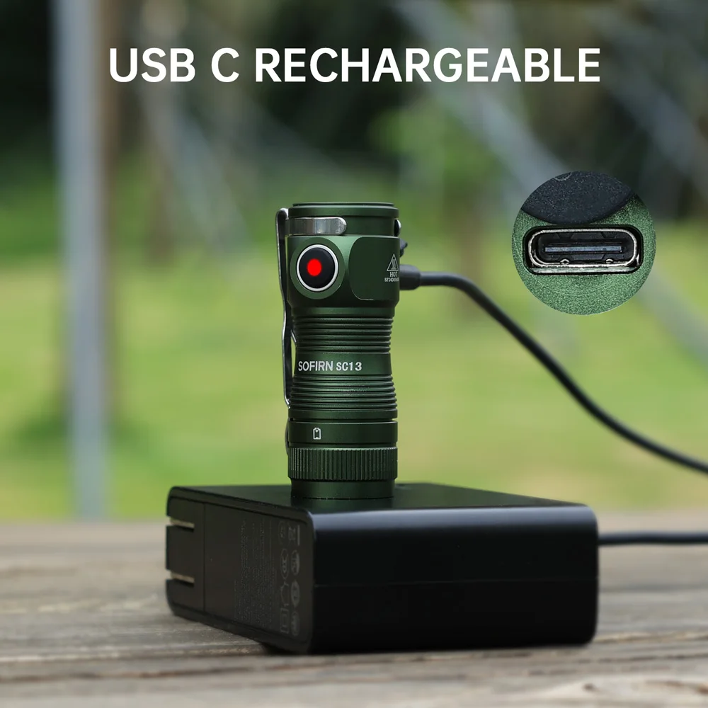Sofirn SC13 519A 5000K  Mini Powerful Led Light  LED 1100lm 18350 Rechargeable Flashlight with Magnetic