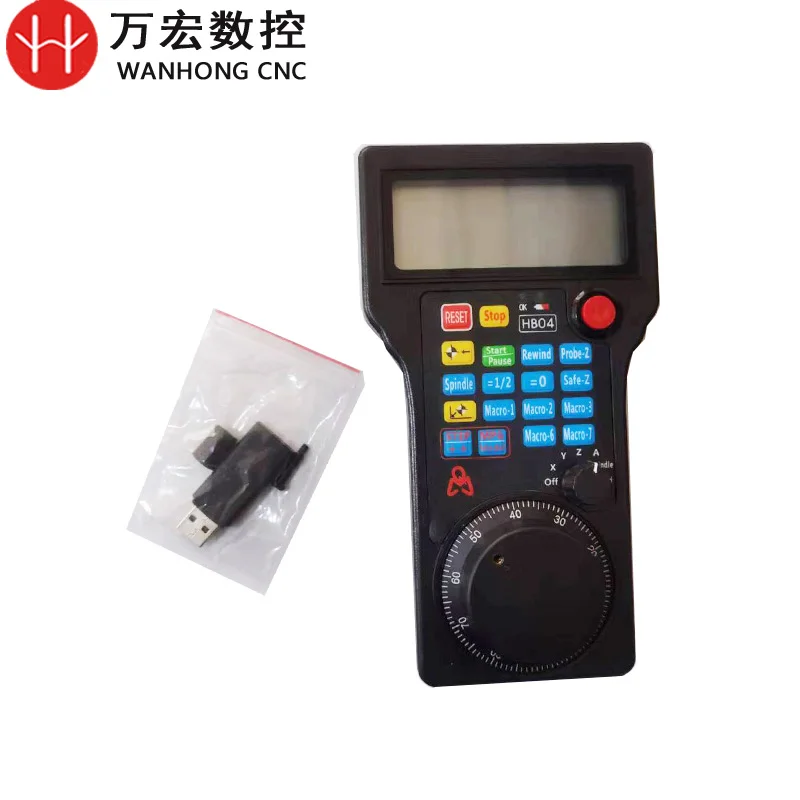 Беспроводной маховик с ЧПУ Mach3 HB04 Подвесной MPG 4-осевой пульт дистанционного управления для фрезерного станка с ЧПУ