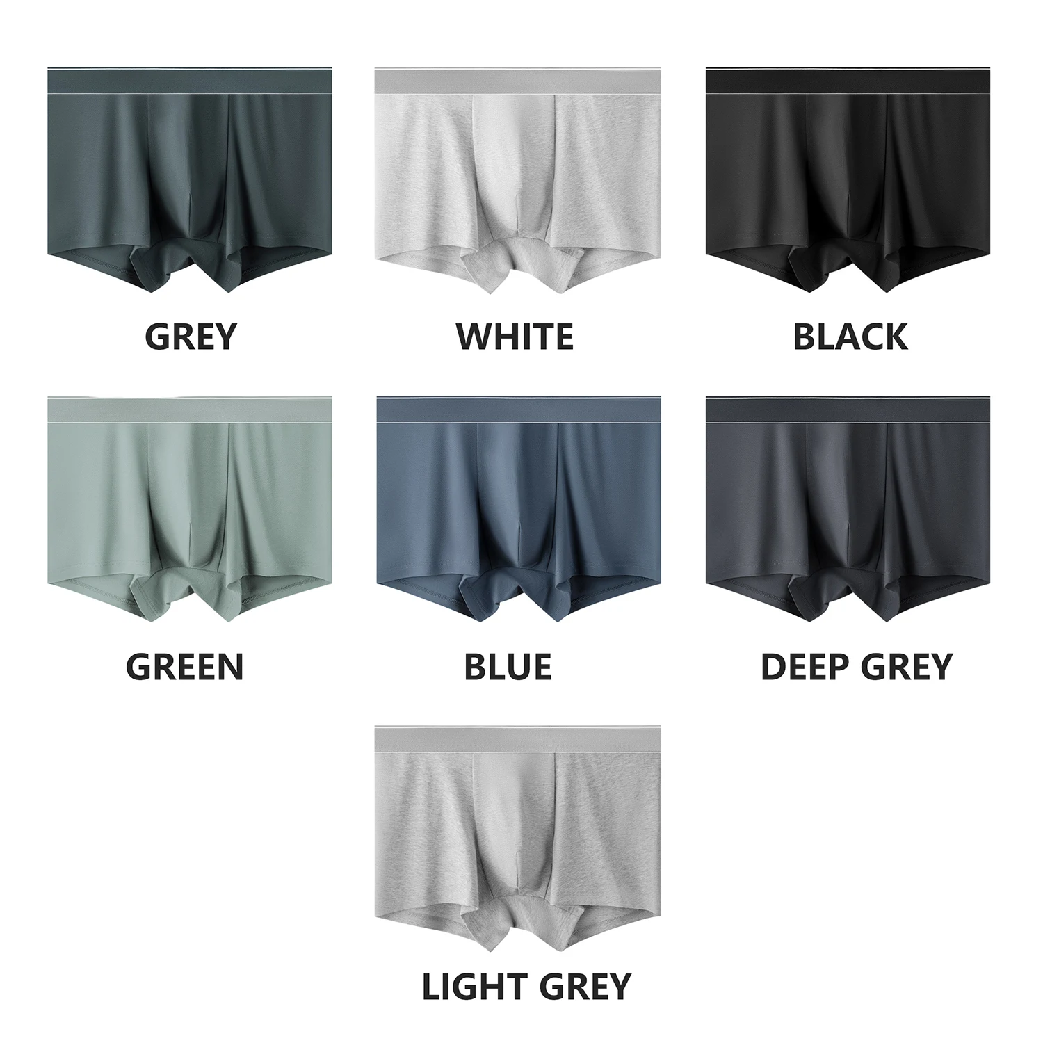 Men's high-quality pure cotton underwear basic style large space flat corner pants 4 Pack