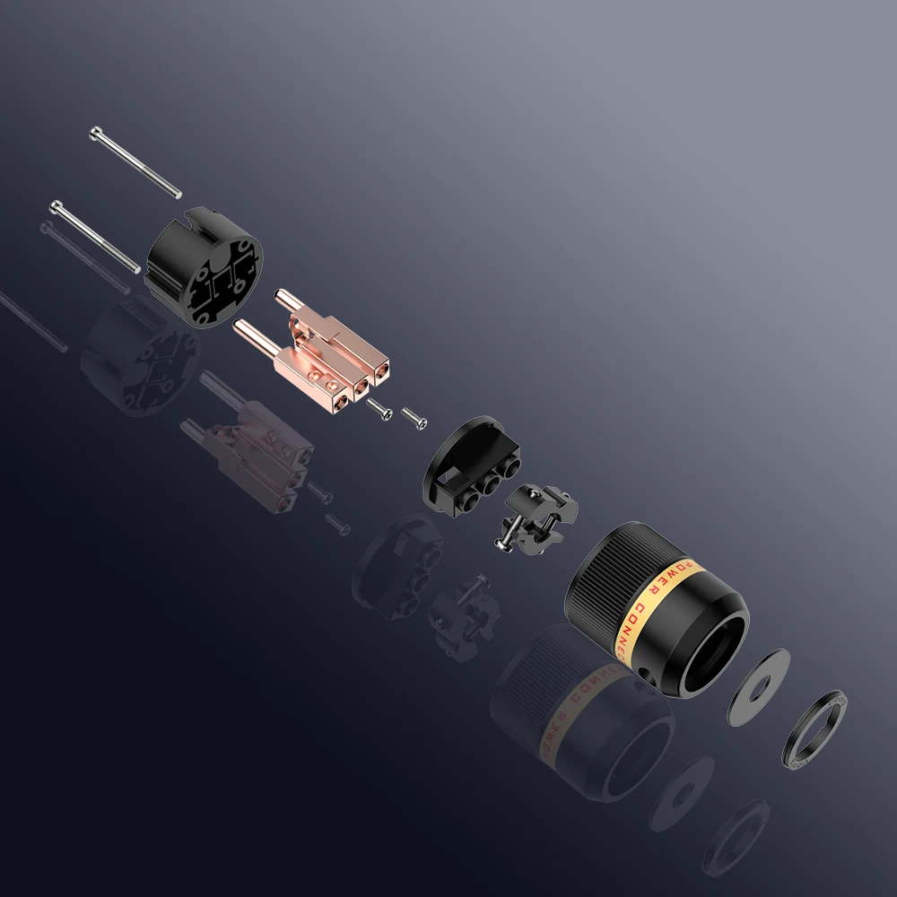 Viborg Audio VE501+VF501 reines Kupfer unplattiert EU-Schuko-Netzstecker IEC-Buchse für DIY-Audiokabel