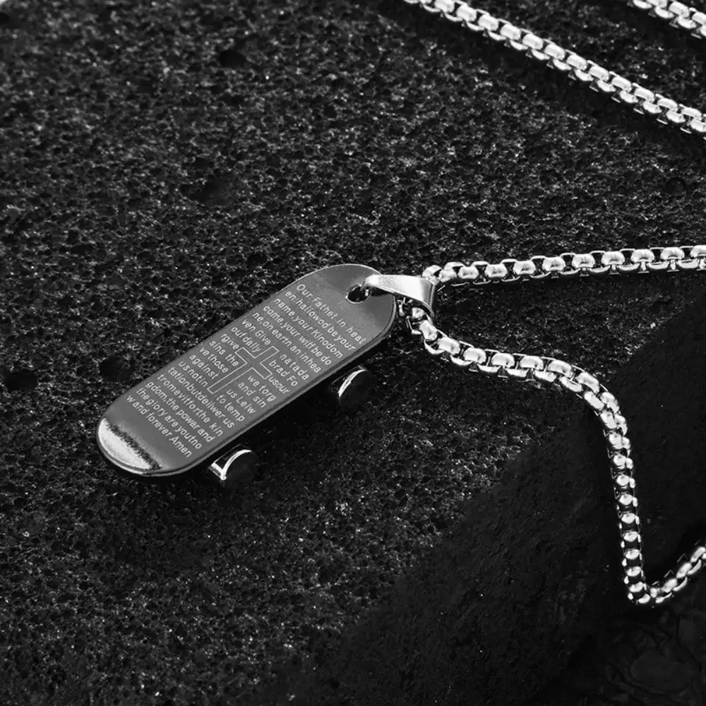 Creativity Punk Letter Scooter Necklace Hip Hop Fashion Personality Pendant Necklace For Men Women Jewelry