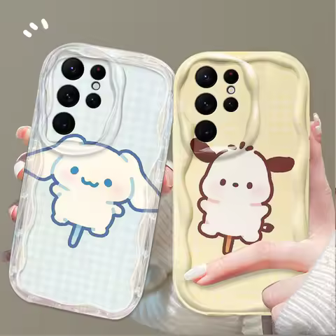 Sanrio ‌Cinnamoroll Silicone Case For Samsung Galaxy S25 S24 Ultra S23 S22 S21 Plus FE A56 A36 A26 A16 A06 A15 A25 A35 A55 5G