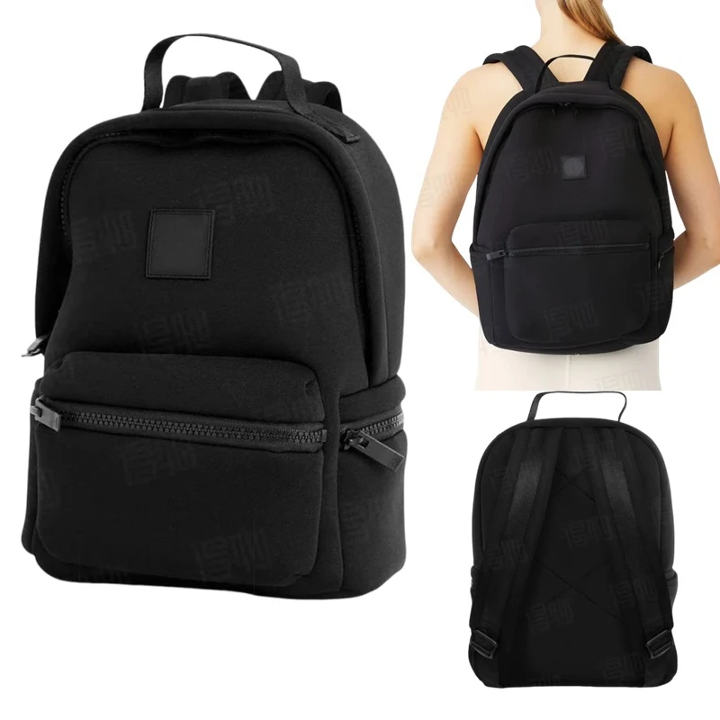 

al Yoga Fashion Casual Backpack Water-resistant Matte Neoprene Solid Color Fitness Bag Large Capacity Child Mother Travel Bag