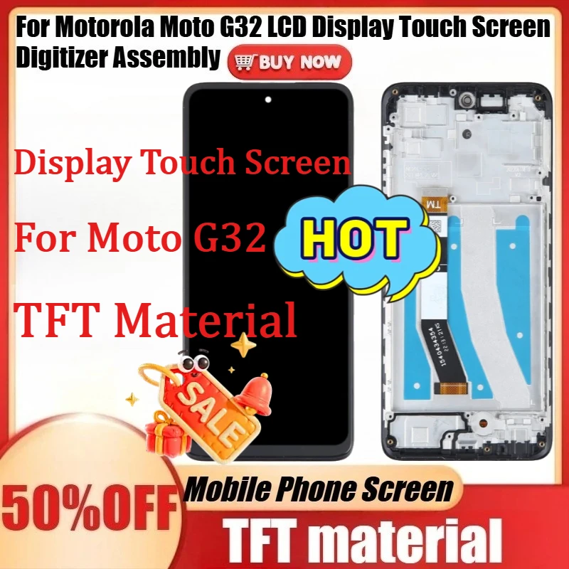 

For Moto G32 Display Replacemen Repair Parts 100% Test For Motorola Moto G32 LCD Display Touch Screen Digitizer Assembly