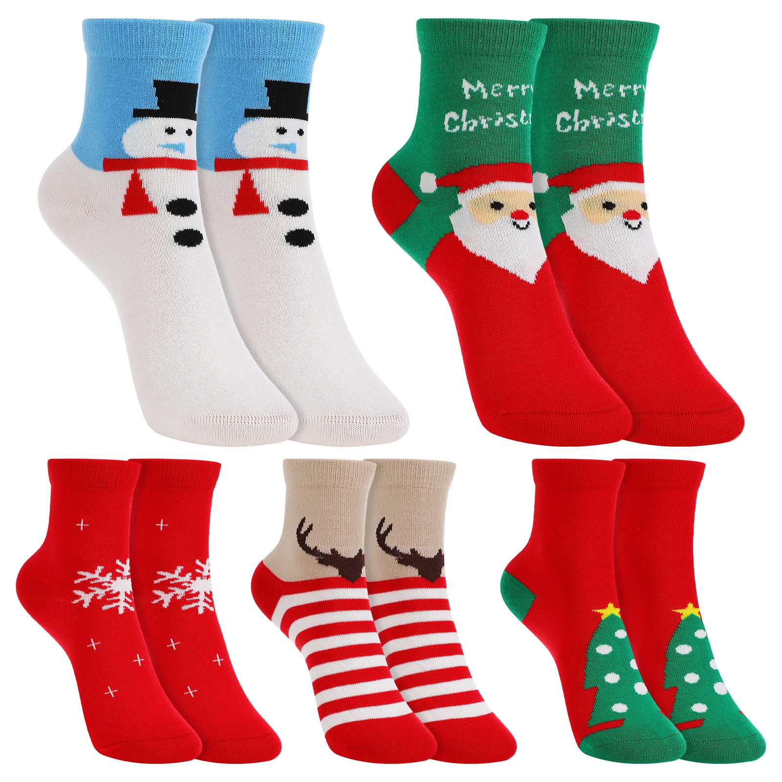 

5pcs Warm Socks For Kids Warm Socks Kids Winter Cotton Comfortable Stockings Party Birthday Gift Children L Size