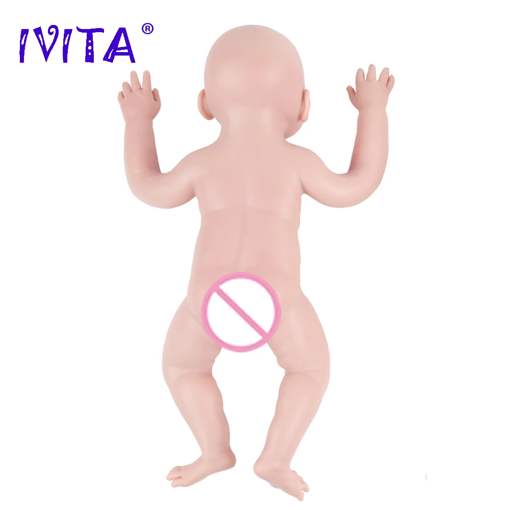 IVITA WG1561 17.32inch 2.92kg Full Body Silicone Reborn Baby Doll  Realistic Girl Unpainted Dolls DIY Blank Bebe Children Toys