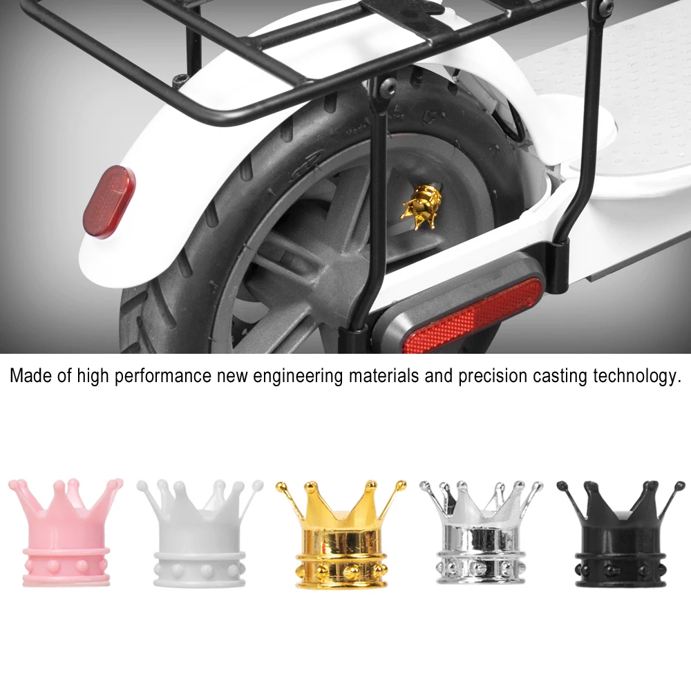 Crown Shaped Tire Air Valve Nozzle Cover for Xiaomi M365 PRO 1S Mi3 Pro2 Electric Scooter Air Leak Proof Decoration Accessories