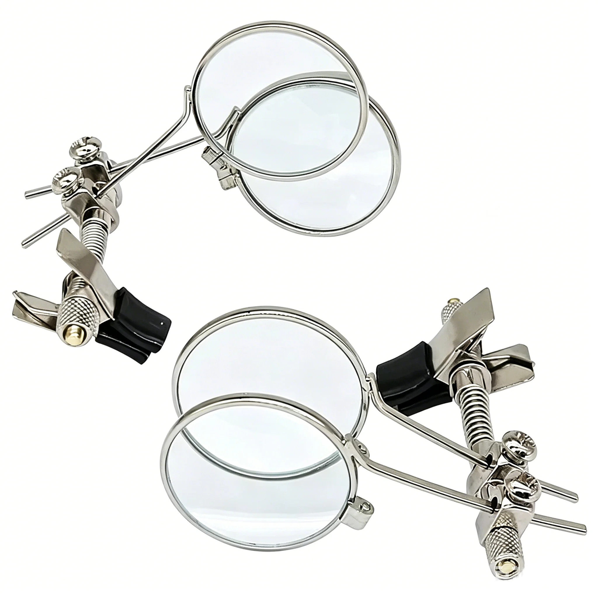 10-fache Clip-On-Brillenlupe mit Doppel- oder Dreifachlinsen, Mini-Monokularlupe mit drehbarer Linse für Uhrenreparaturen – Detail 1