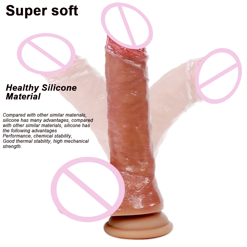 Vibrador de silicone adulto brinquedos sexuais feminino pênis realista pele macia sentindo vibradores com ventosa pau enorme para masturbadores femininos