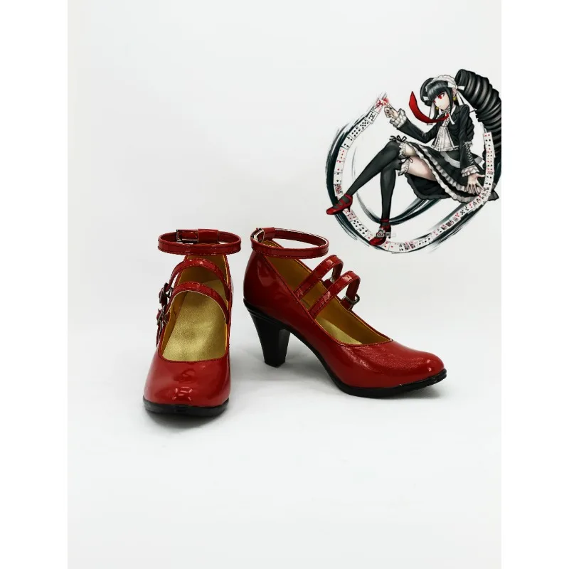 Dangaronpa Celestia Ludenberg Cosplay Dangaronpa School Shoes Women's Halloween Gothic Lolita Shoes Party