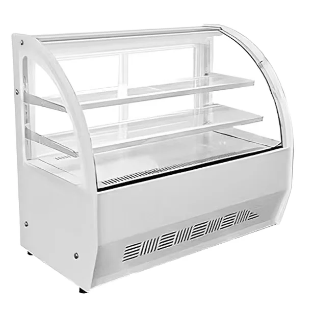 Commercial 0.9-meter Display Cabinet Cooler Refrigerator Curved Glass Display Cake Pastry Refrigerator