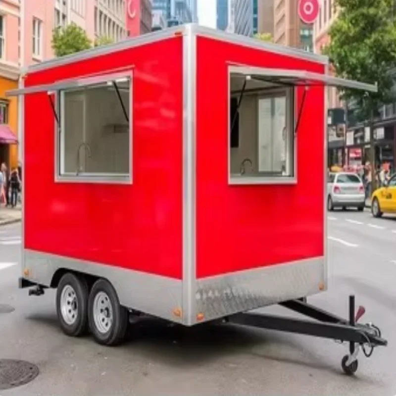 Mobile Food Trailer Coffee Lemonade Drink Food Trailer Concession Ice Cream Pizza Truck Catering Outdoor Food Truck Customized