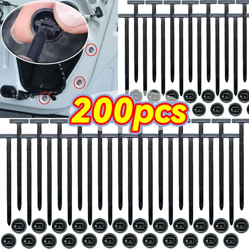 

200/1Pcs Nylon Universal Cable Tie Buckle Multipurpose Replaced Auto Fastener Clip Car Repair Trunk Engine Guard Tool
