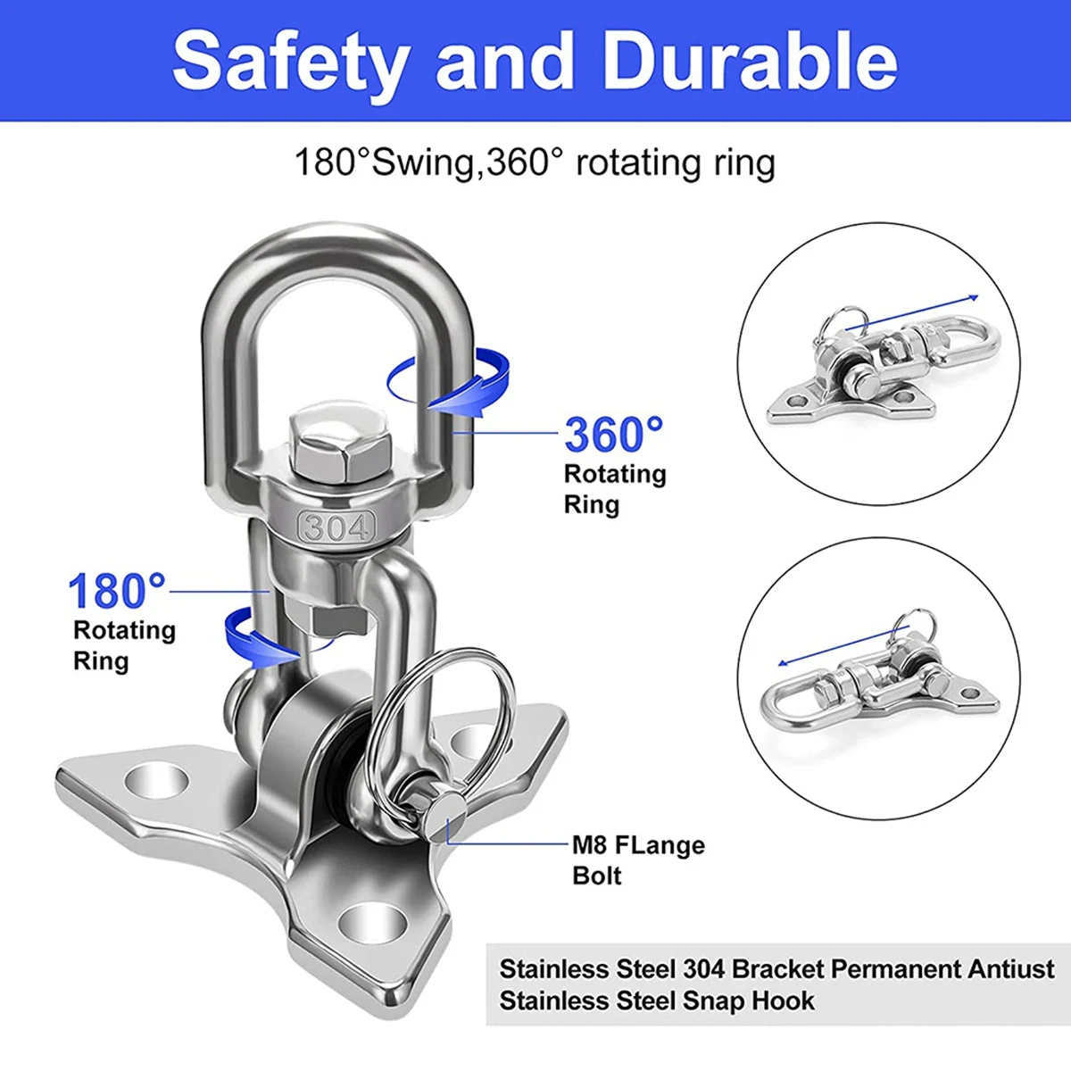 ABME New Ceiling Hook Hanging Chair,Heavy Duty Ceiling Bracket Swing Hook Swing Up to 450 KG Ceiling Hook Hanging Chair