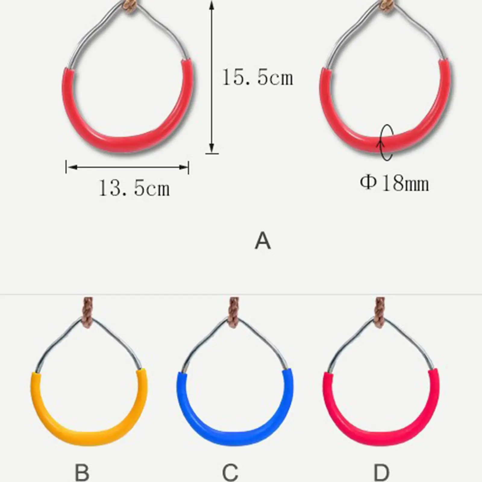 Anéis de ginástica para treinamento ao ar livre, anéis de balanço de ginástica, acessórios de escalada