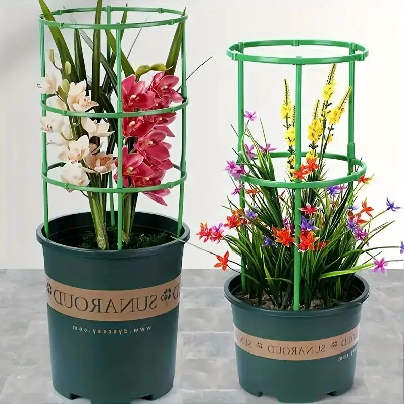 Pflanzenstützpfähle Halbkreis Spalier für Topfpflanzen Bonsai Weinrebe Blumenstütze Feste Stangenklammern Gartengeräte 6-36 Stück – Detail 11