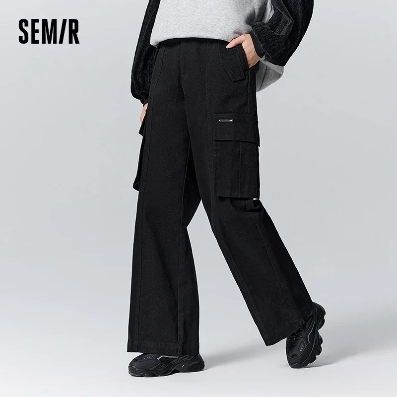 

Semir Casual Pants Women Simple Trendy Cool Wide Leg Pants 2023 New Winter Versatile Overalls