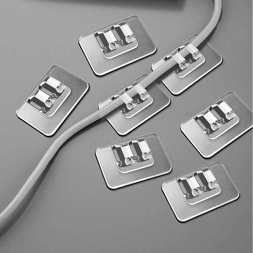  Self-adhesive Wall Hook Shelf Sticker Outdoor String Lights Strong Hook Wire Cable Organizer Clamp Hanging String Light Holder