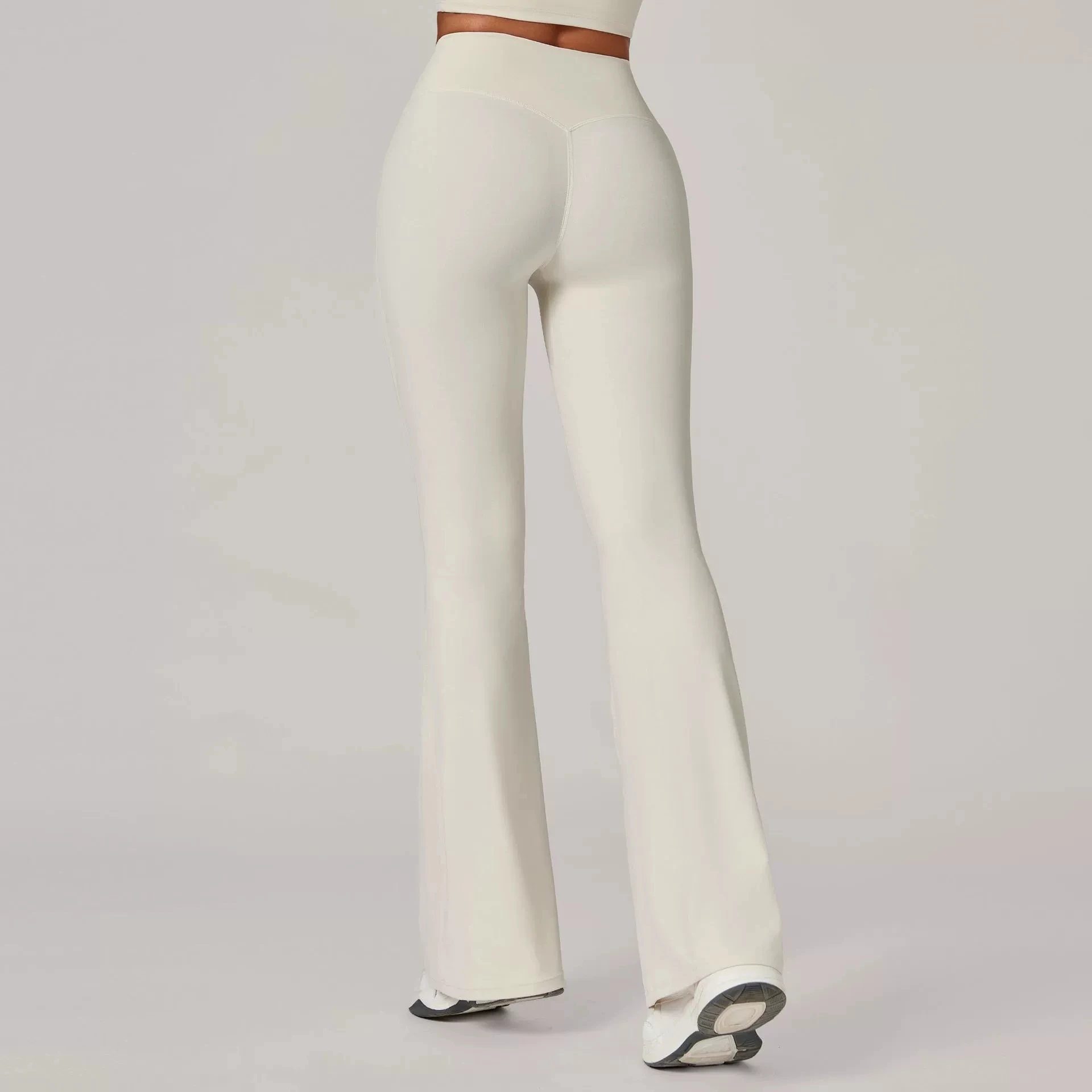 New Product Waisted Waist Cinching Hip Bell Bottom Pants Women Casual Outdoor Lifting Fitness Exercise Elastic Running Yoga Pant