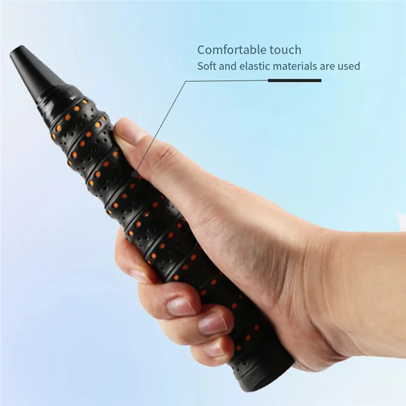AEF5-حزام عرق مضاد للانزلاق قبضة كرة الريشة حزام رياضي مطلي بالمطاط مناسب لقضيب الصيد والمضرب وشبكة الكرة الطائرة